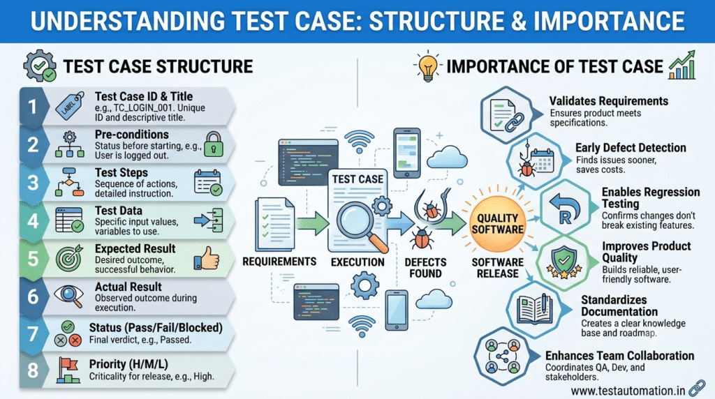structure and importance of test case