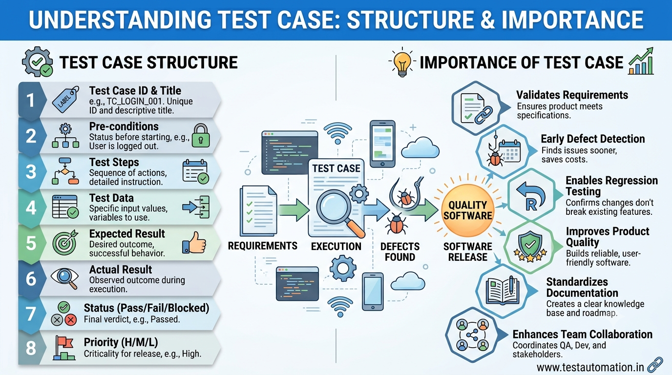 structure and importance of test case